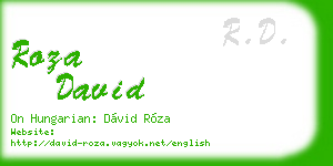 roza david business card